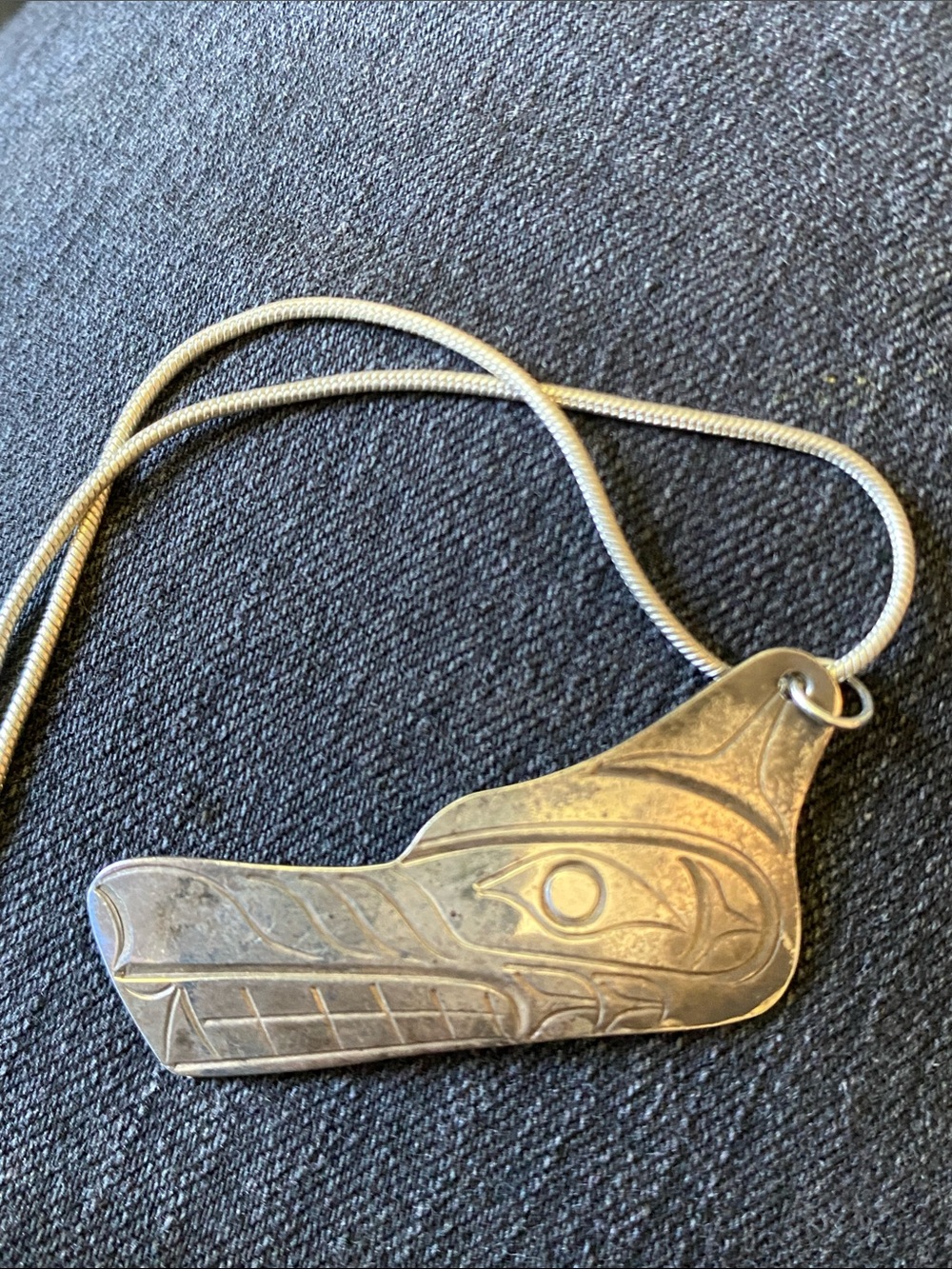 Vintage John Lancaster Sterling Silver Eagle Pendant Signed JL 925